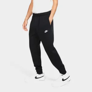 Mens Nike Nike Club Fleece Joggers Black / Black - White