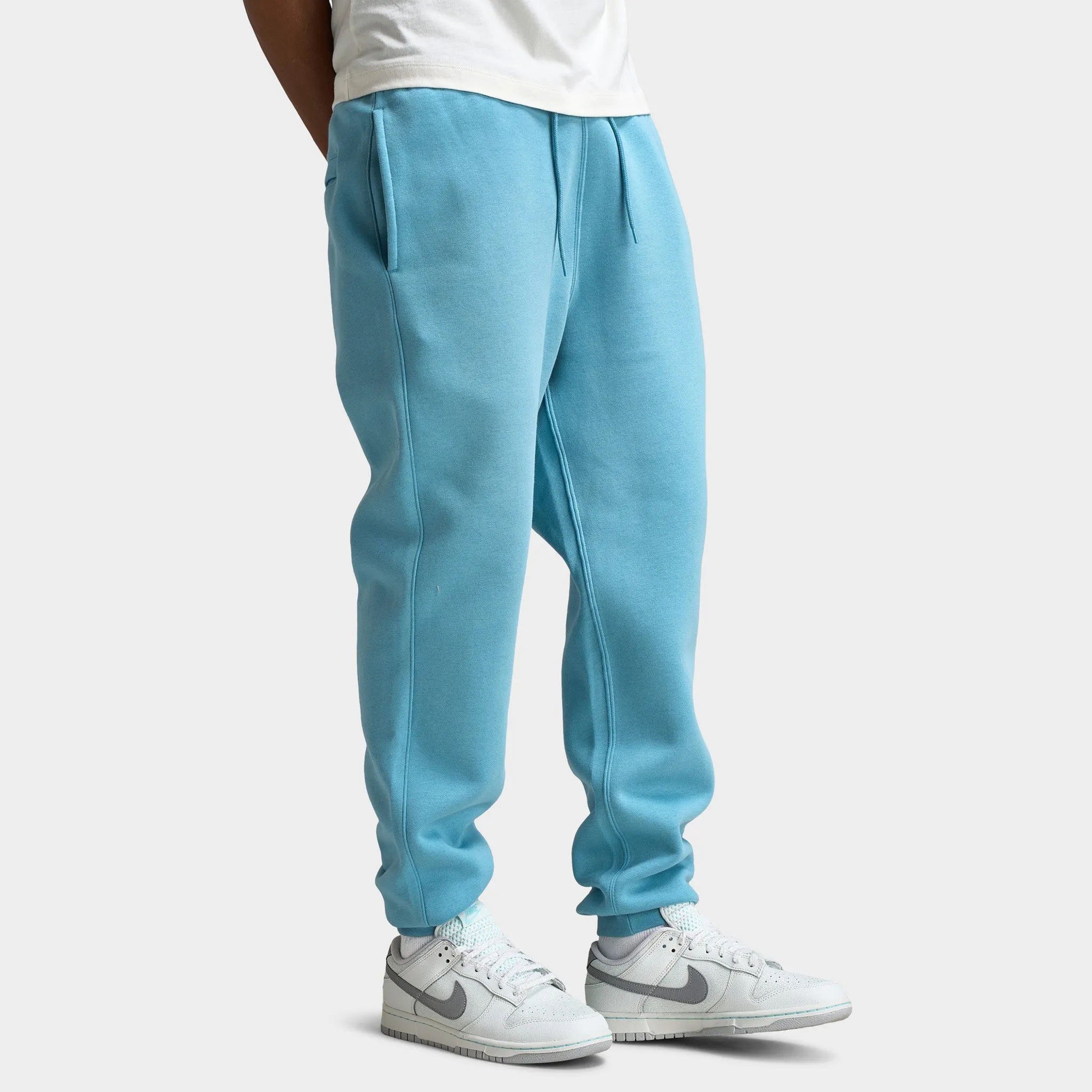 Mens Nike Nike Club Fleece Joggers Denim Turq / White