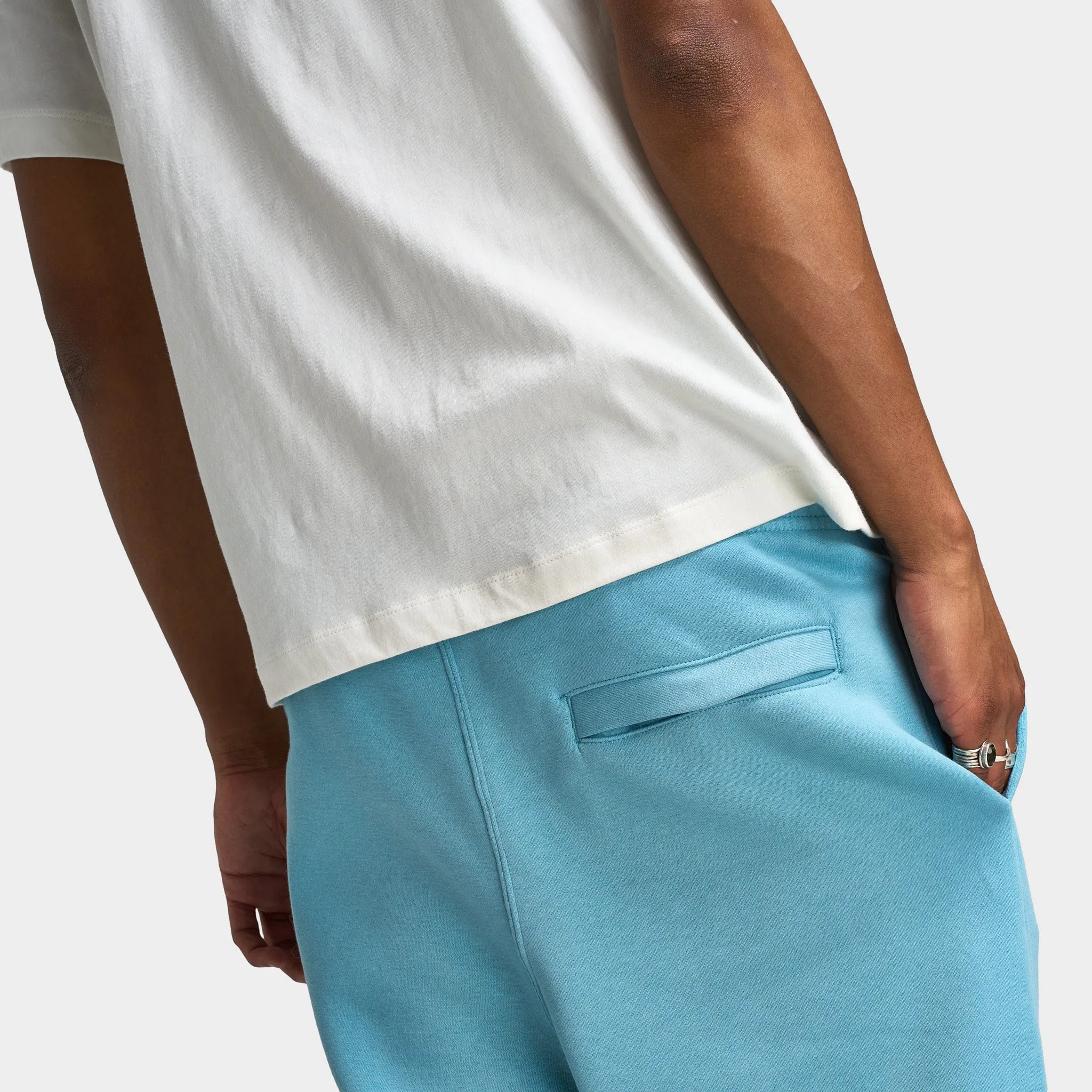 Mens Nike Nike Club Fleece Joggers Denim Turq / White