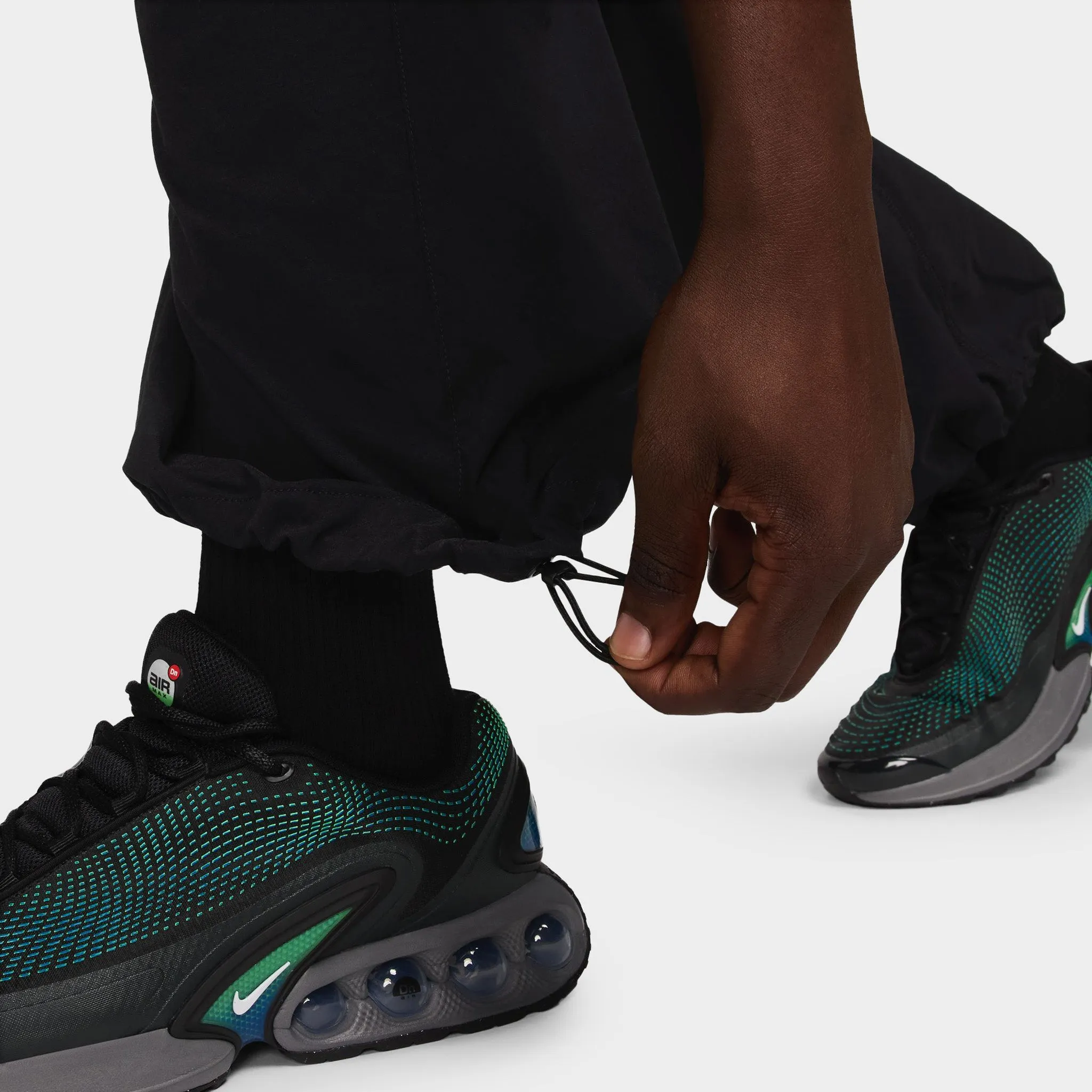 Mens Nike Nike Tech Woven Oversized Pants Black / Black - Black