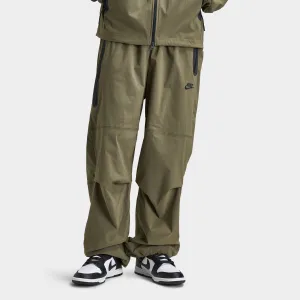 Mens Nike Nike Tech Woven Oversized Pants Medium Olive / Medium Olive - Black