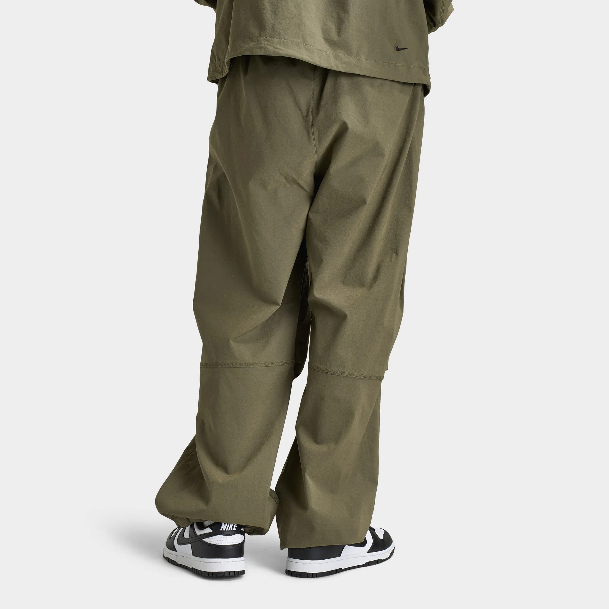 Mens Nike Nike Tech Woven Oversized Pants Medium Olive / Medium Olive - Black