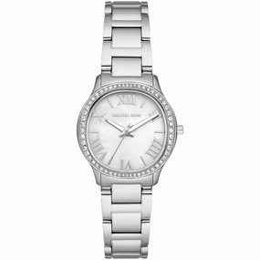 Michael Kors Women's Watch - Sage White Mother of Pearl Dial Steel Bracelet | MK4824 Luxury Quartz Watch Quartz Watch Sale