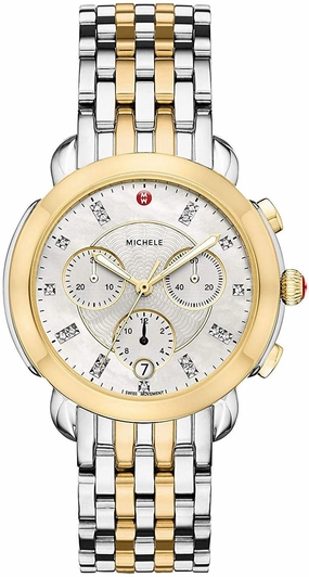 Michele Sidney Chronograph Diamond Two-Tone Womens Watch MWW30A000022 Women??s luxury watches Affordable women watches
