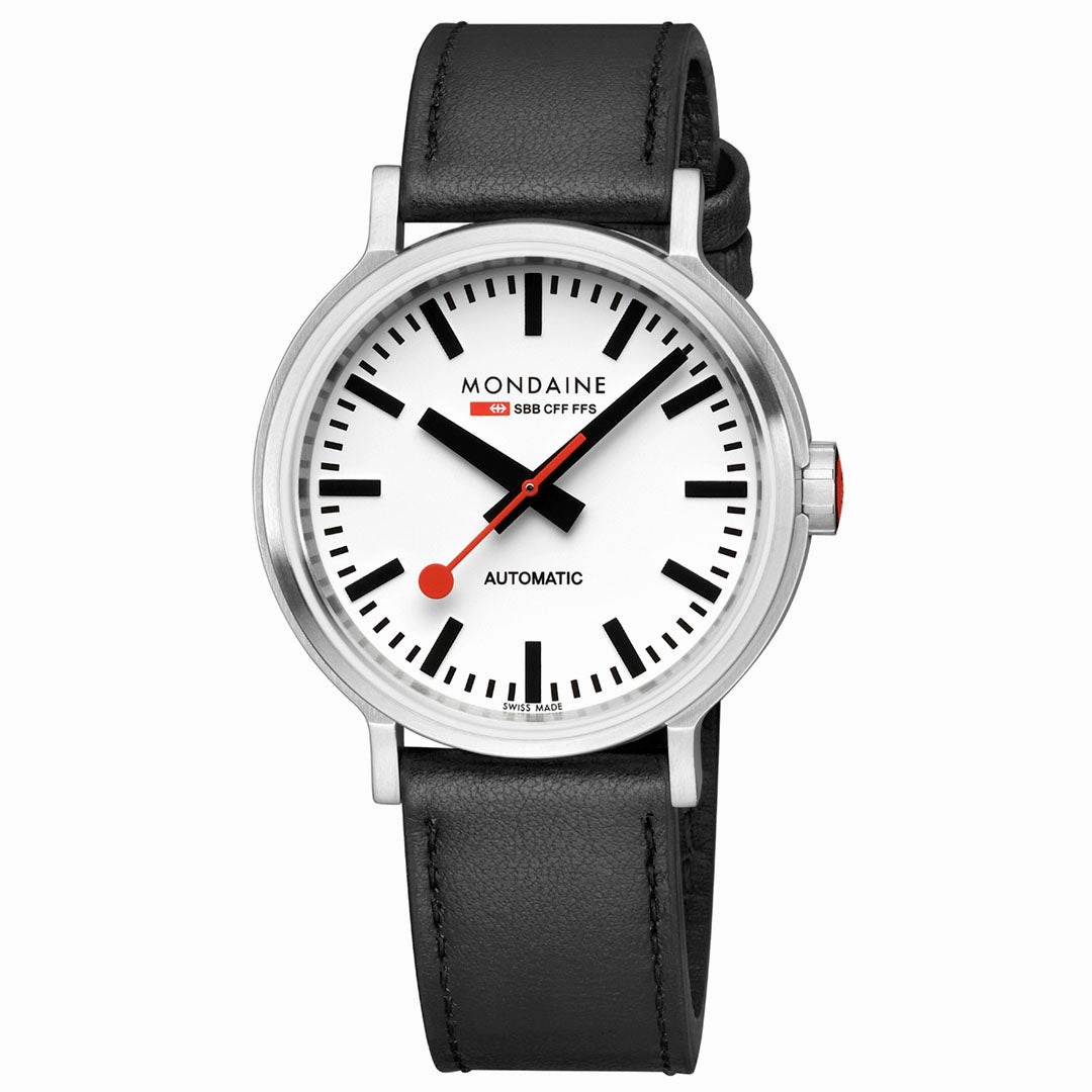Mondaine Original Automatic 41mmWhite Dial Leather Watch MST.4161B.LBV 