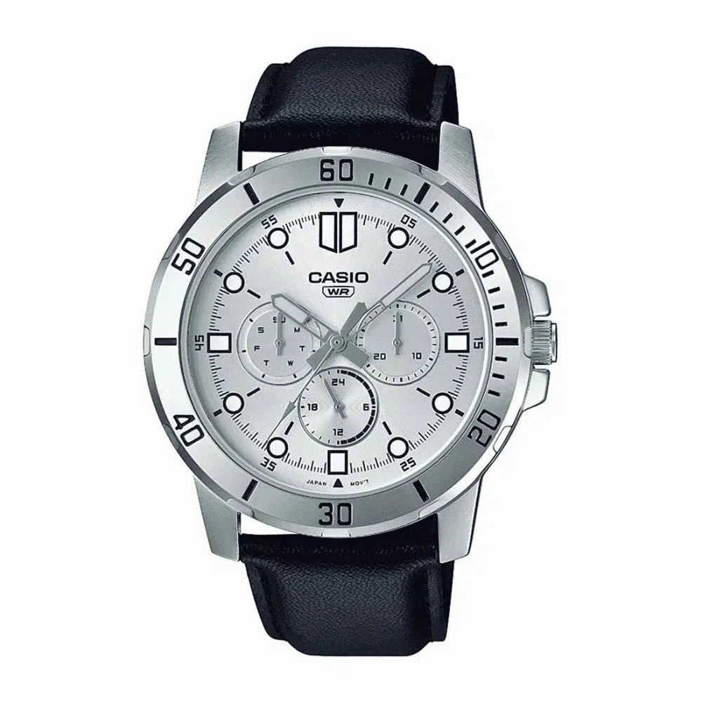 MTP-VD300L-7E Black Leather Watch for Men,men's watches,watch for men, best men's watches,luxury men's watch,minimalist men's watch,casual men's watch,dress watch for men,automatic men's watch,quartz men's watch,cheap men's watch. business watch fo