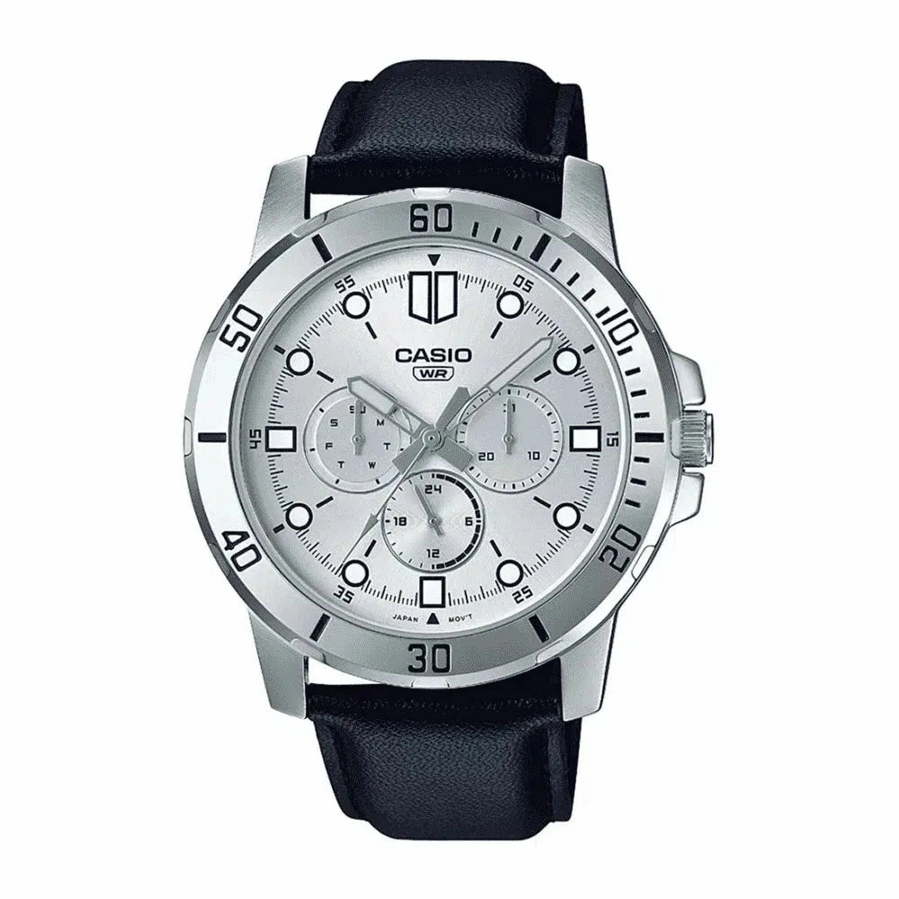 MTP-VD300L-7E Black Leather Watch for Men Affordable Leather Watch Leather Watch Discount