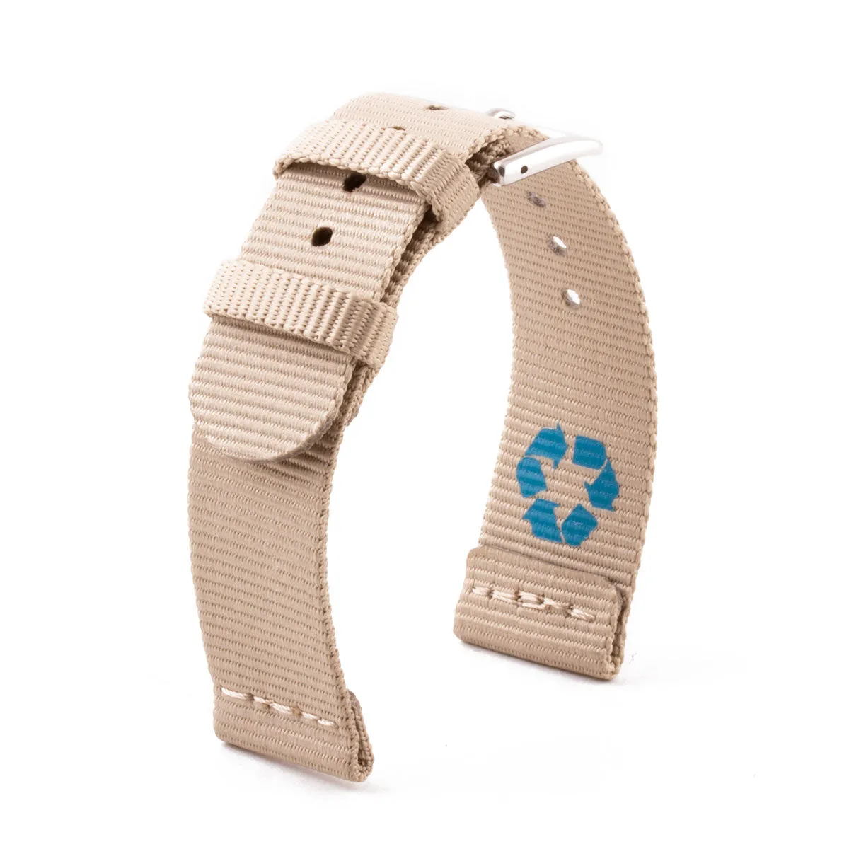 Natocean - Recycled-nylon 2 elements watch band (black, grey, white, beige, blue, brown, green, orange, yellow)