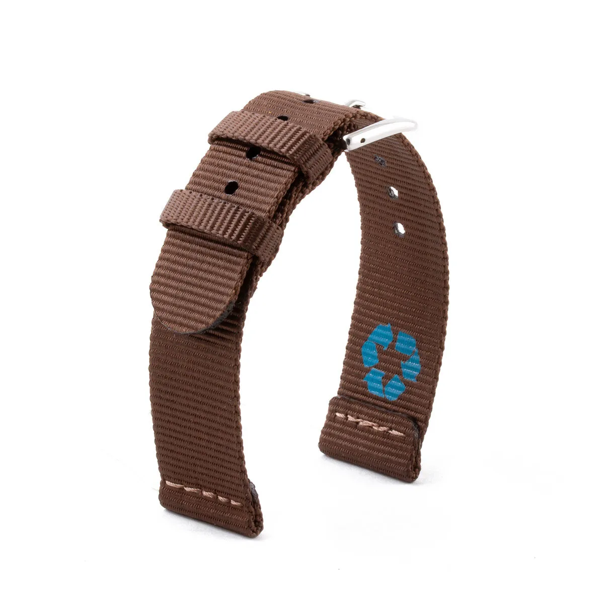 Natocean - Recycled-nylon 2 elements watch band (black, grey, white, beige, blue, brown, green, orange, yellow)