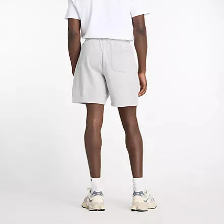NEW BALANCE MEN'S ESSENTIALS FRENCH TERRY GREY SHORT
