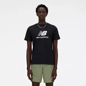 NEW BALANCE MEN'S ESSENTIALS LOGO BLACK TEE