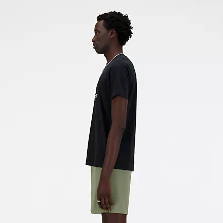 NEW BALANCE MEN'S ESSENTIALS LOGO BLACK TEE