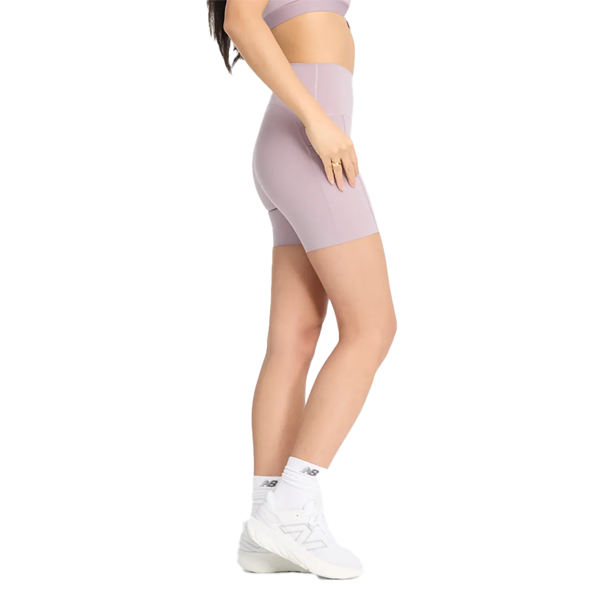 New Balance Sleek Pocket High Rise Short 6