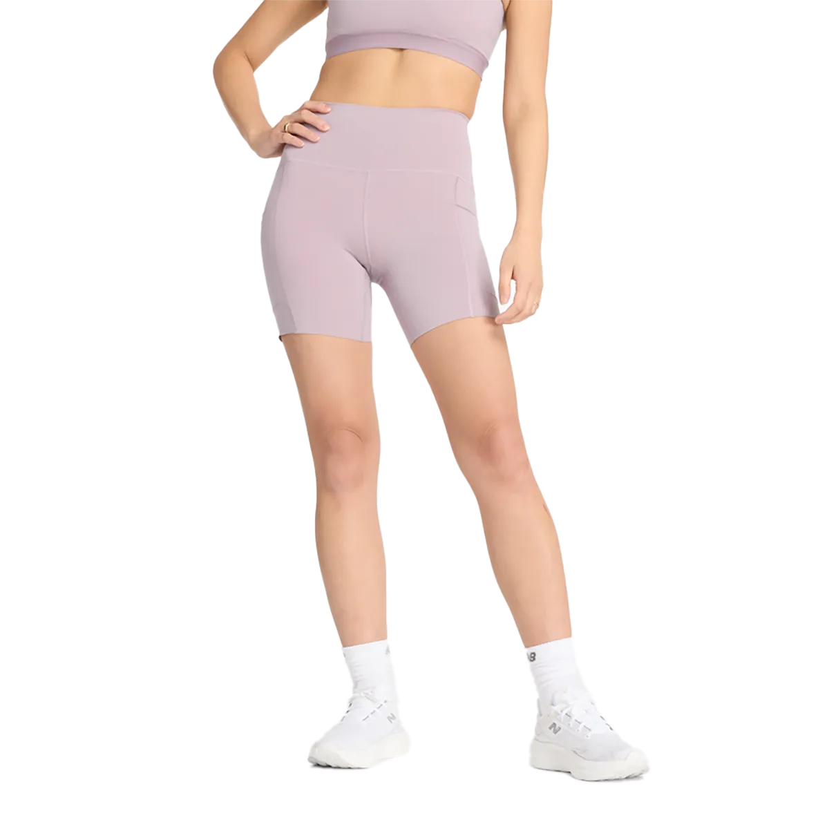 New Balance Sleek Pocket High Rise Short 6