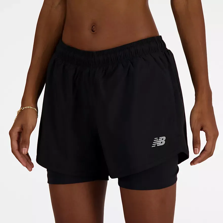 New Balance Sport Essentials 2-in-1 Short 3 - Black - WOMEN (WS41225) New Balance