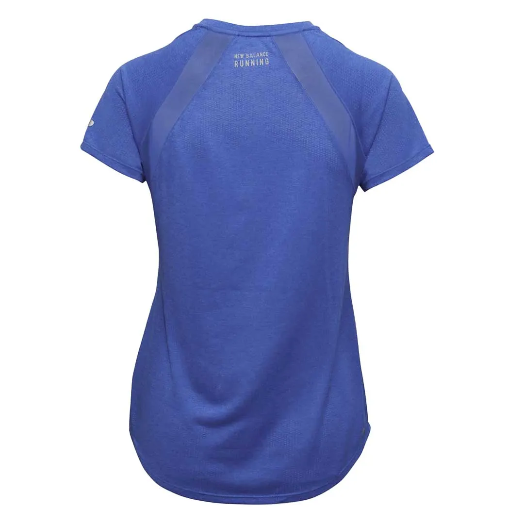 New Balance - Women's Printed Impact Run Short Sleeve T-Shirt (WT21263 MBH)