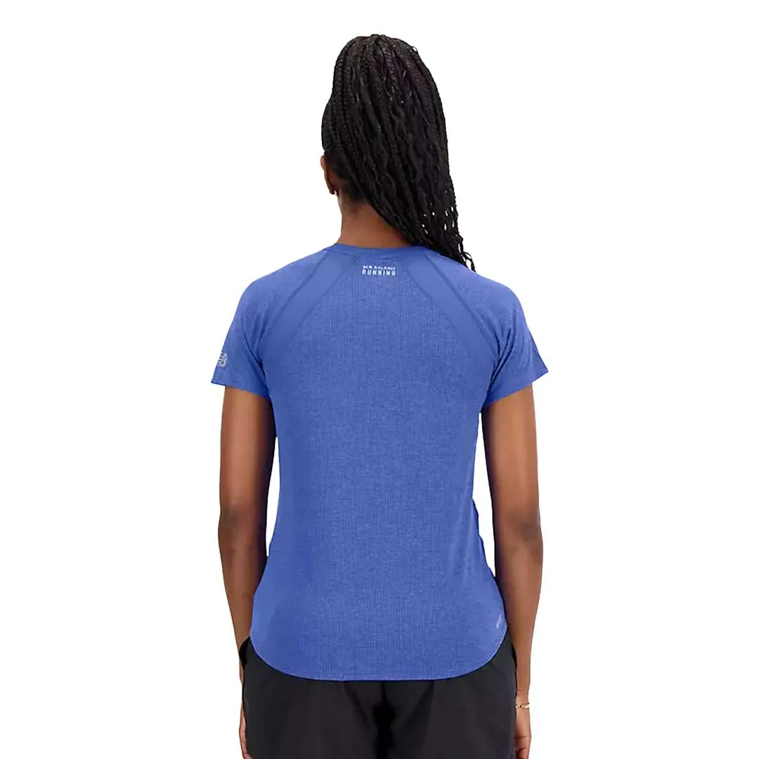 New Balance - Women's Printed Impact Run Short Sleeve T-Shirt (WT21263 MBH)