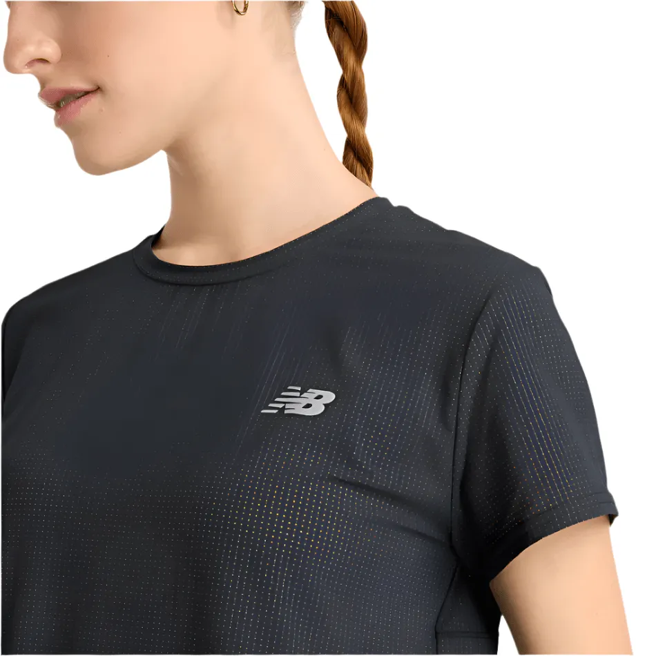 New Balance Women's Race Day Ultralight T-shirt in Black SS25