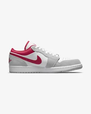 NIKE AIR JORDAN1 LOW LIGHT SMOKE GREY GYM RED (NEW)