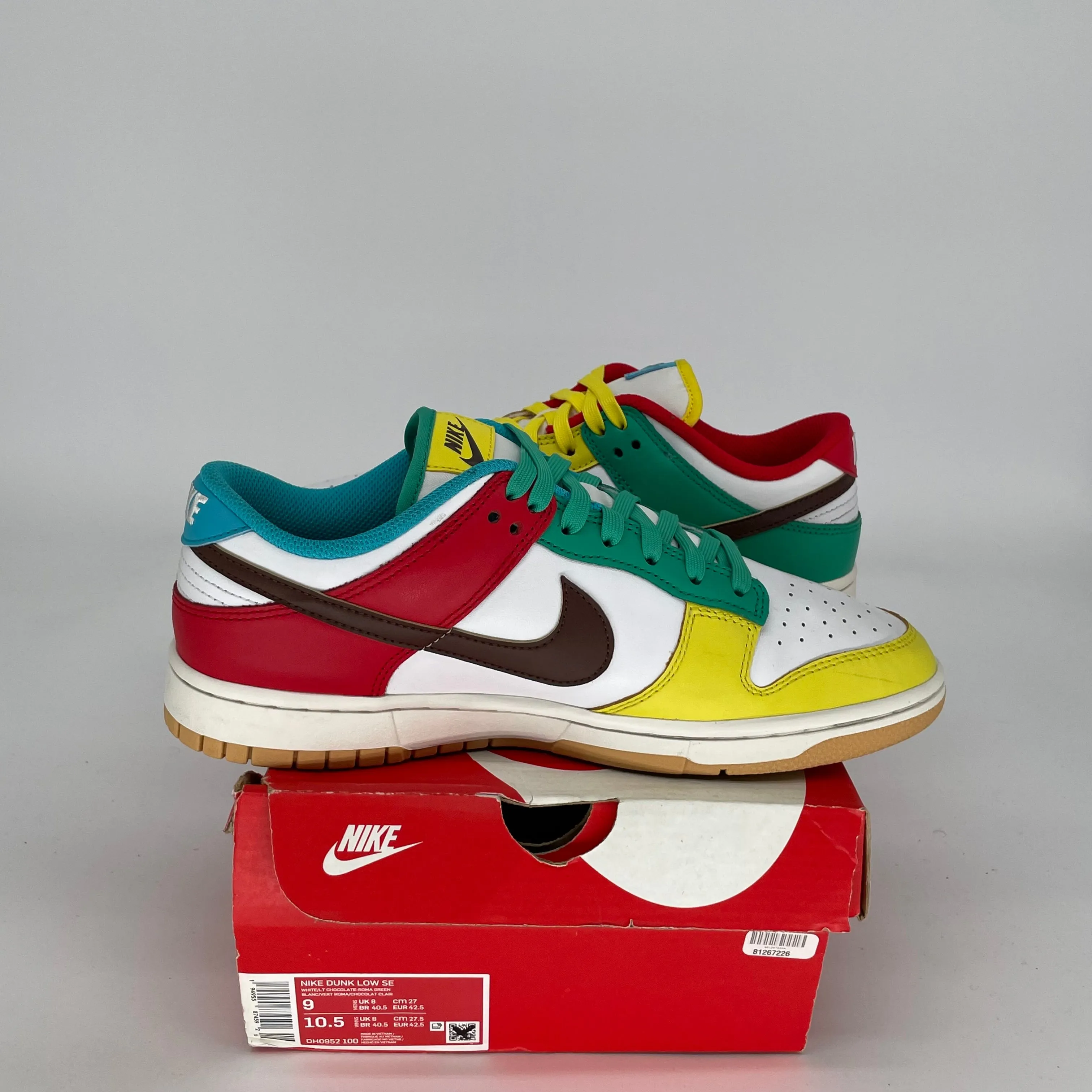 NIKE DUNK LOW FREE 99 WHITE SIZE 9 DH0952-100