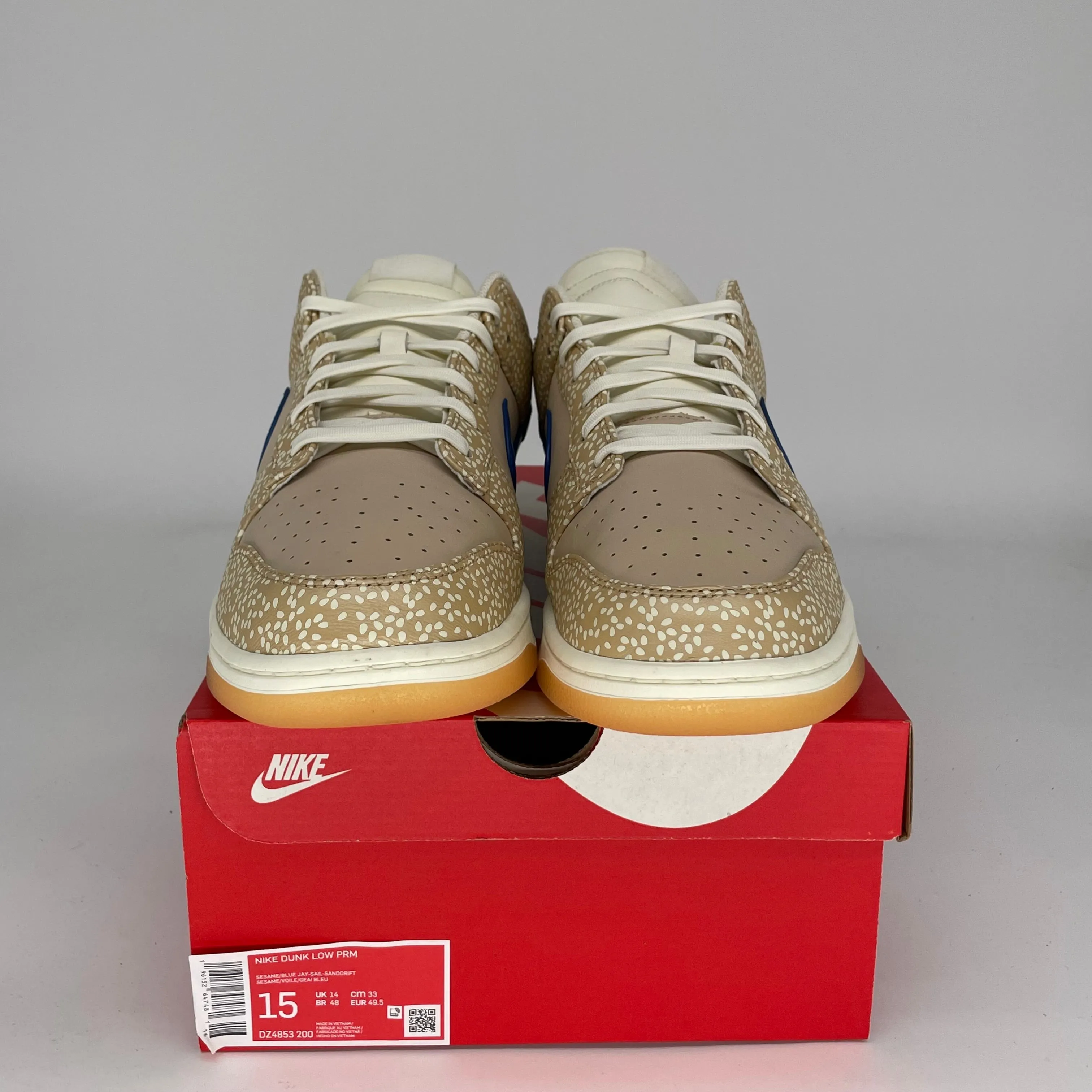 NIKE DUNK LOW MONTREAL BAGEL SESAME SIZE 15 DZ4853-200