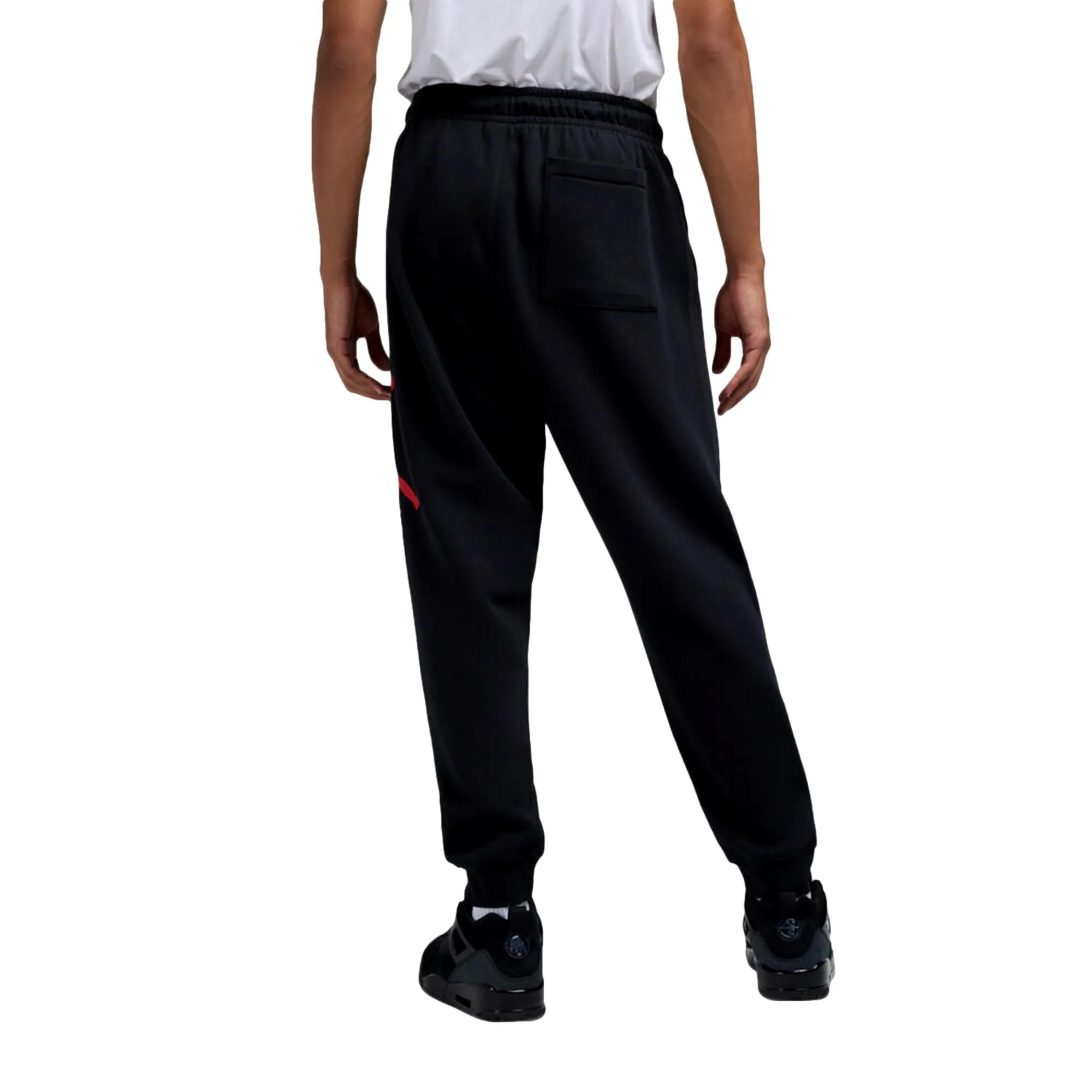 Nike Essential Fleece Baseline Pants Black/Gym Red  FD7345-013 Men's