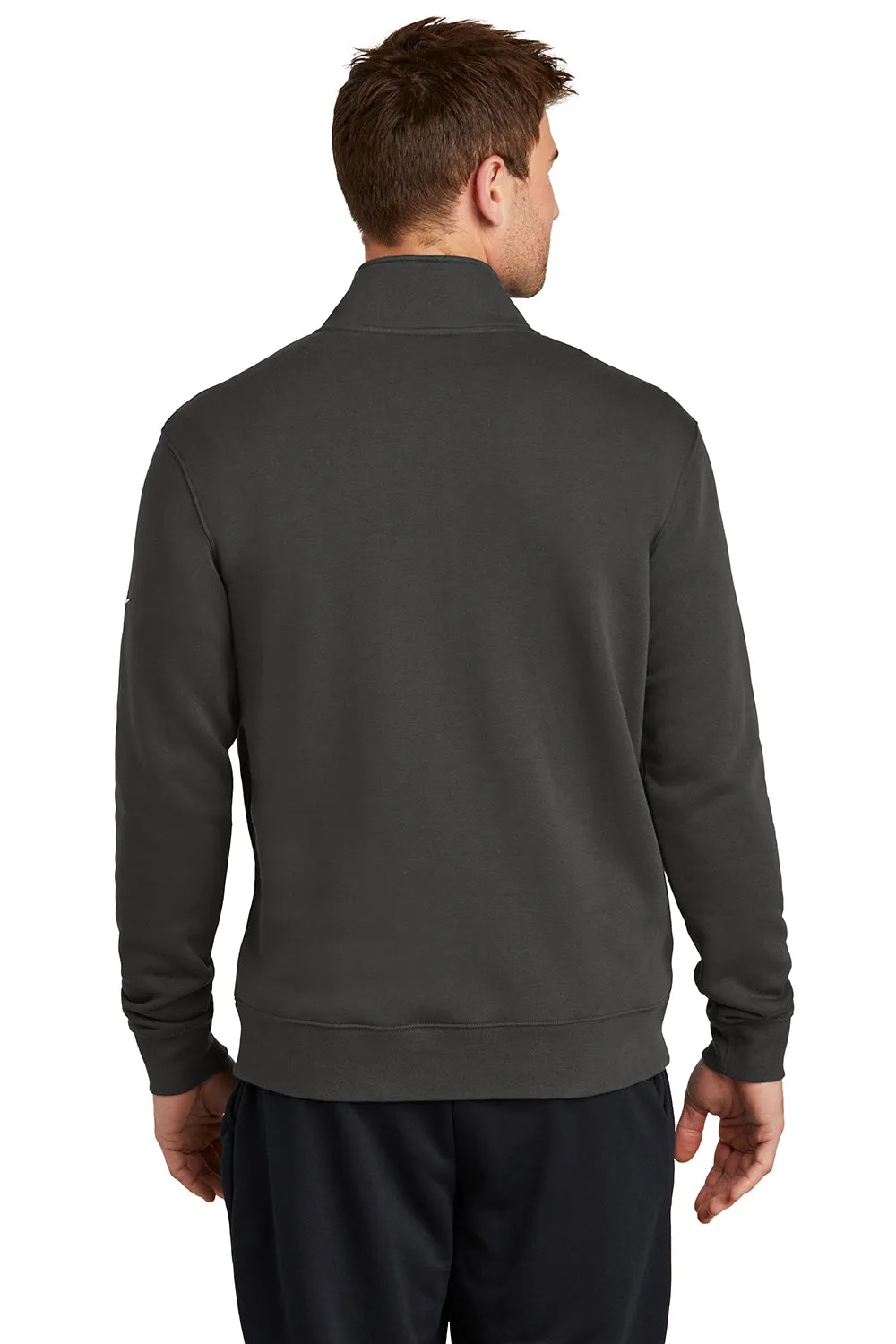 Nike Mens Club Fleece 1/4 Zip Sweatshirt w/ Pockets - Anthracite Grey