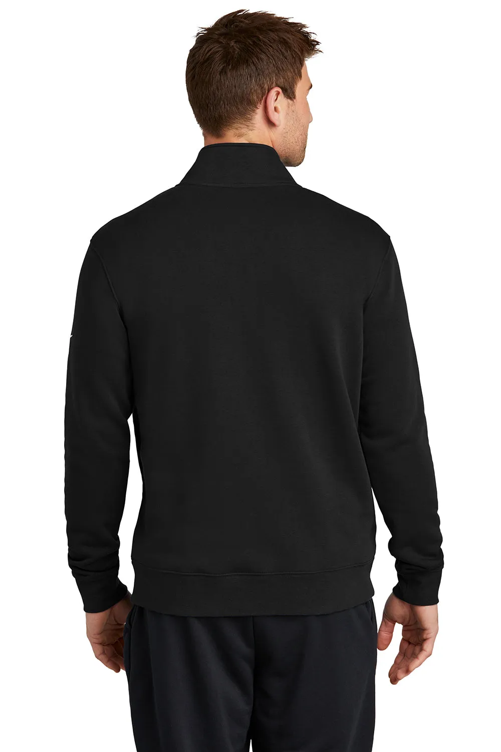 Nike Mens Club Fleece 1/4 Zip Sweatshirt w/ Pockets - Black