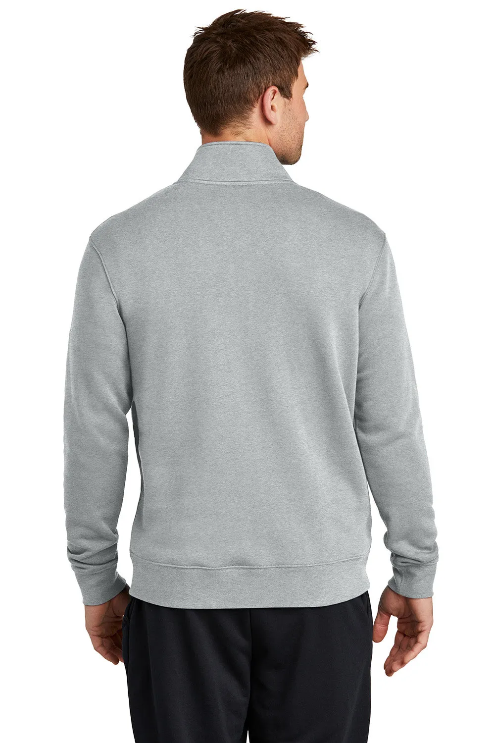 Nike Mens Club Fleece 1/4 Zip Sweatshirt w/ Pockets - Heather Dark Grey