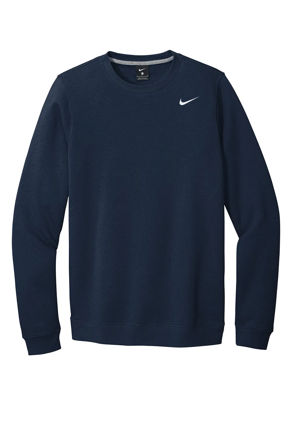Nike Mens Club Fleece Crewneck Sweatshirt - Navy Blue
