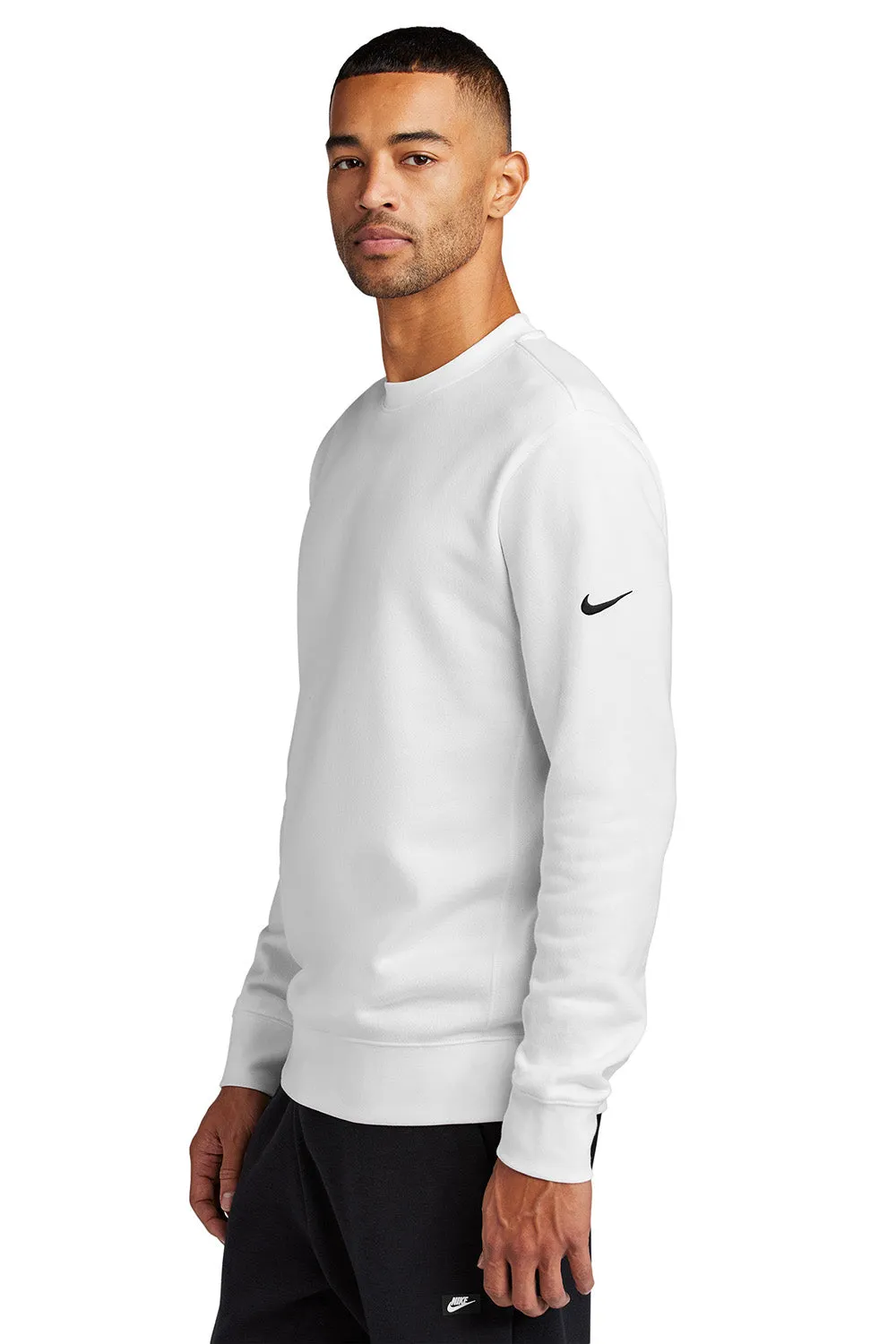 Nike Mens Club Fleece Crewneck Sweatshirt - White