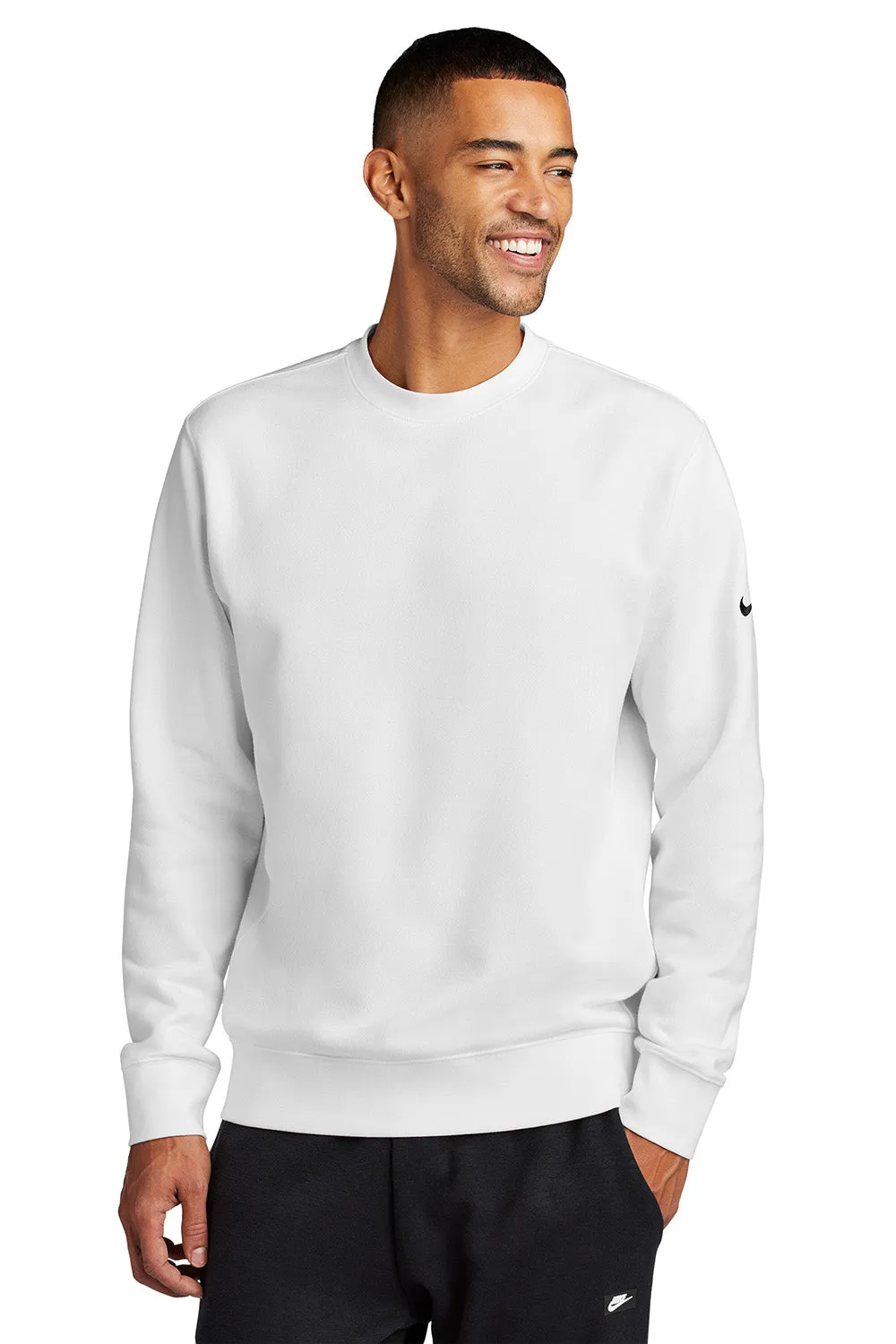 Nike Mens Club Fleece Crewneck Sweatshirt - White