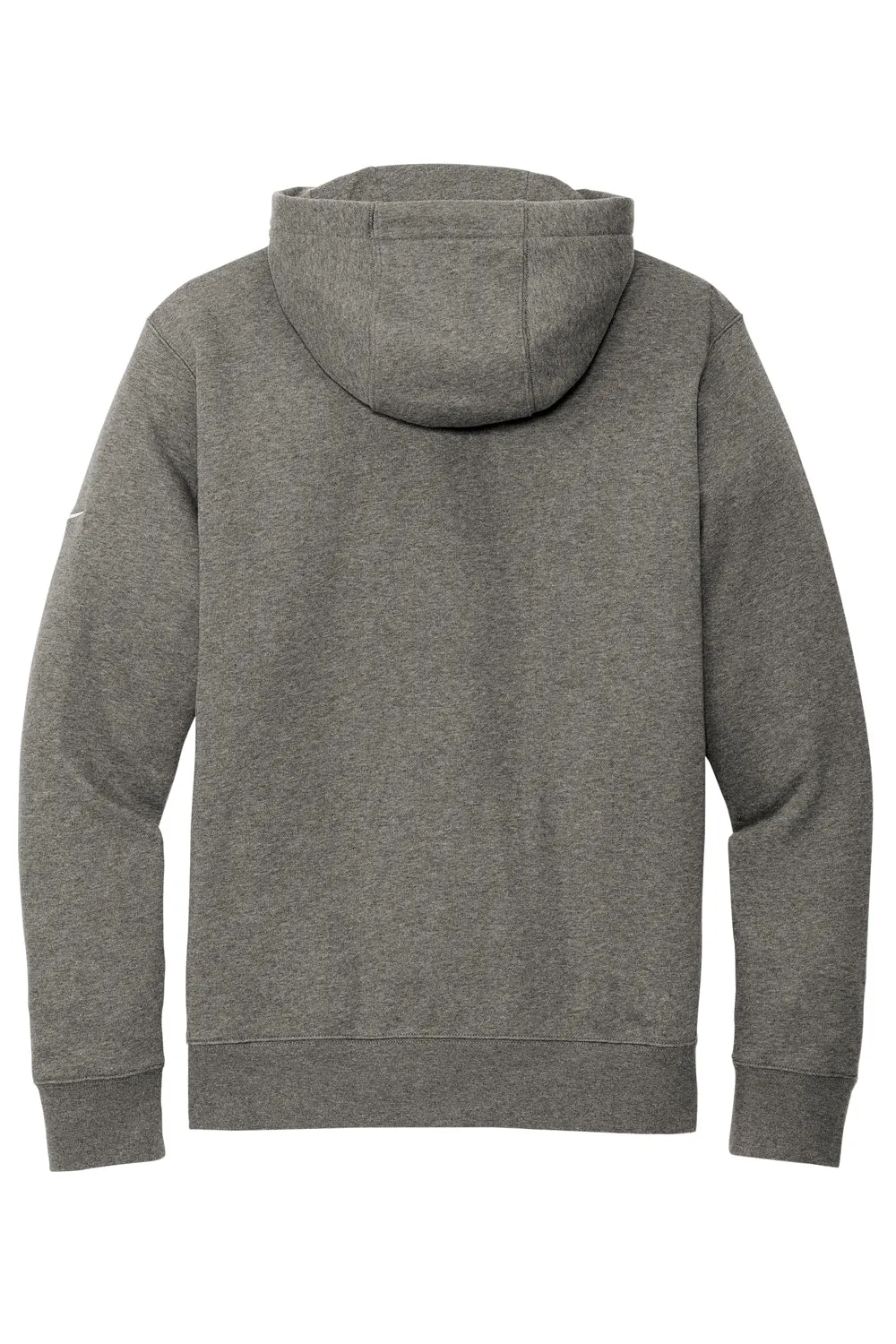 Nike Mens Club Fleece Full Zip Hooded Sweatshirt Hoodie w/ Pockets - Heather Charcoal Grey