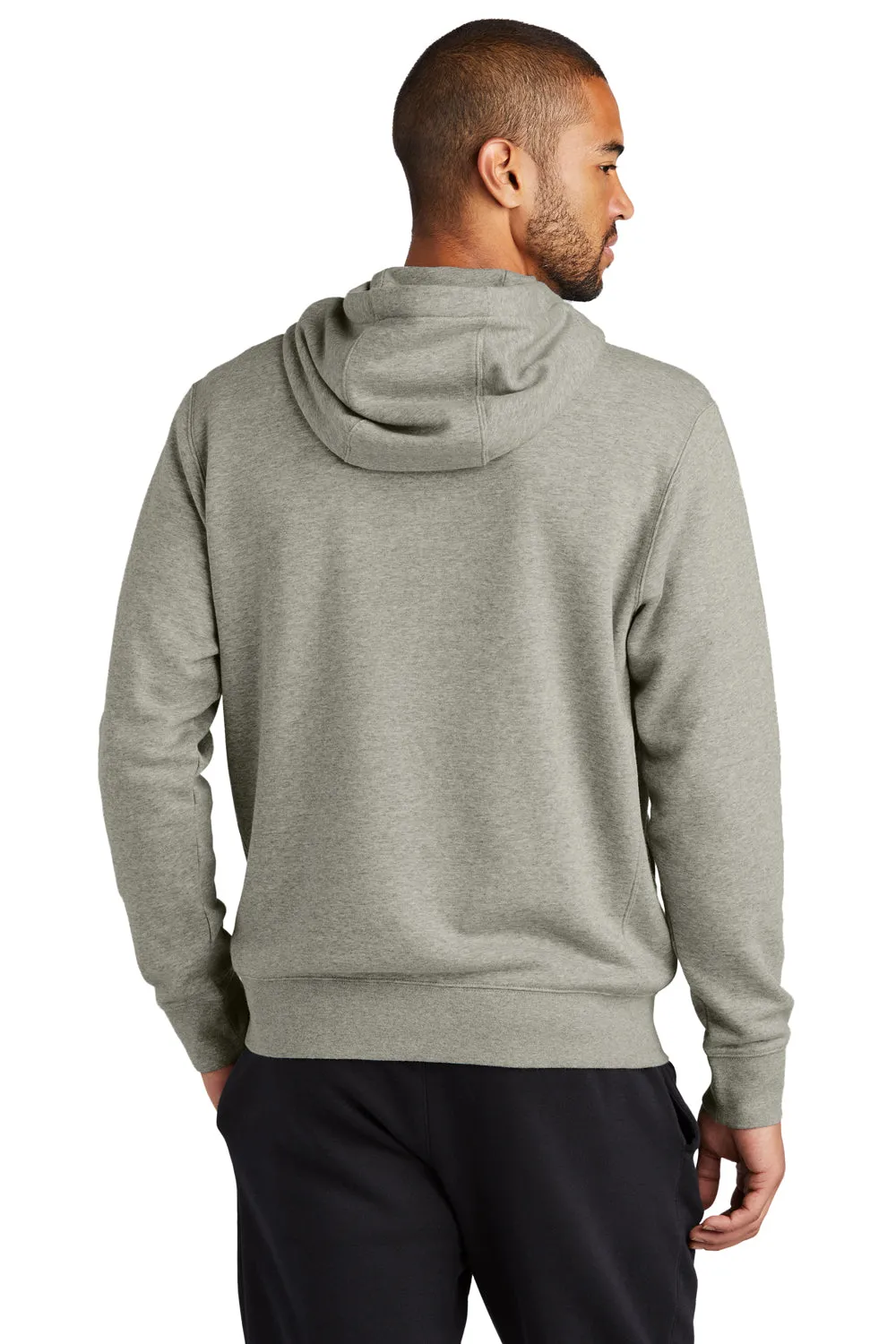 Nike Mens Club Fleece Full Zip Hooded Sweatshirt Hoodie w/ Pockets - Heather Dark Grey
