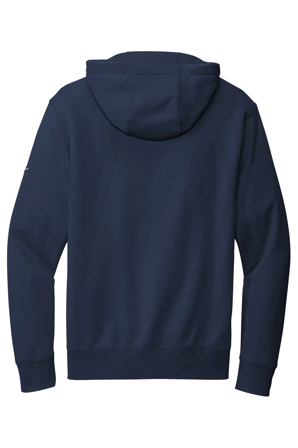 Nike Mens Club Fleece Full Zip Hooded Sweatshirt Hoodie w/ Pockets - Midnight Navy Blue