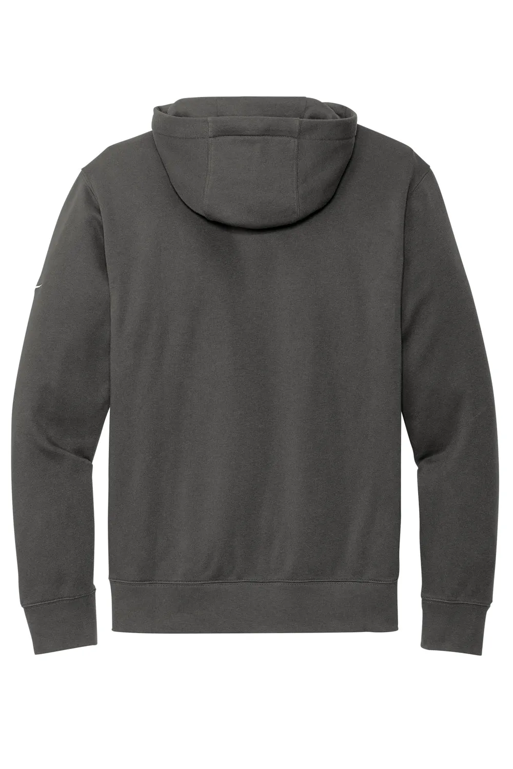 Nike Mens Club Fleece Hooded Sweatshirt Hoodie w/ Pouch Pocket - Anthracite Grey
