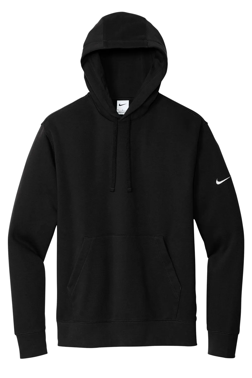 Nike Mens Club Fleece Hooded Sweatshirt Hoodie w/ Pouch Pocket - Black
