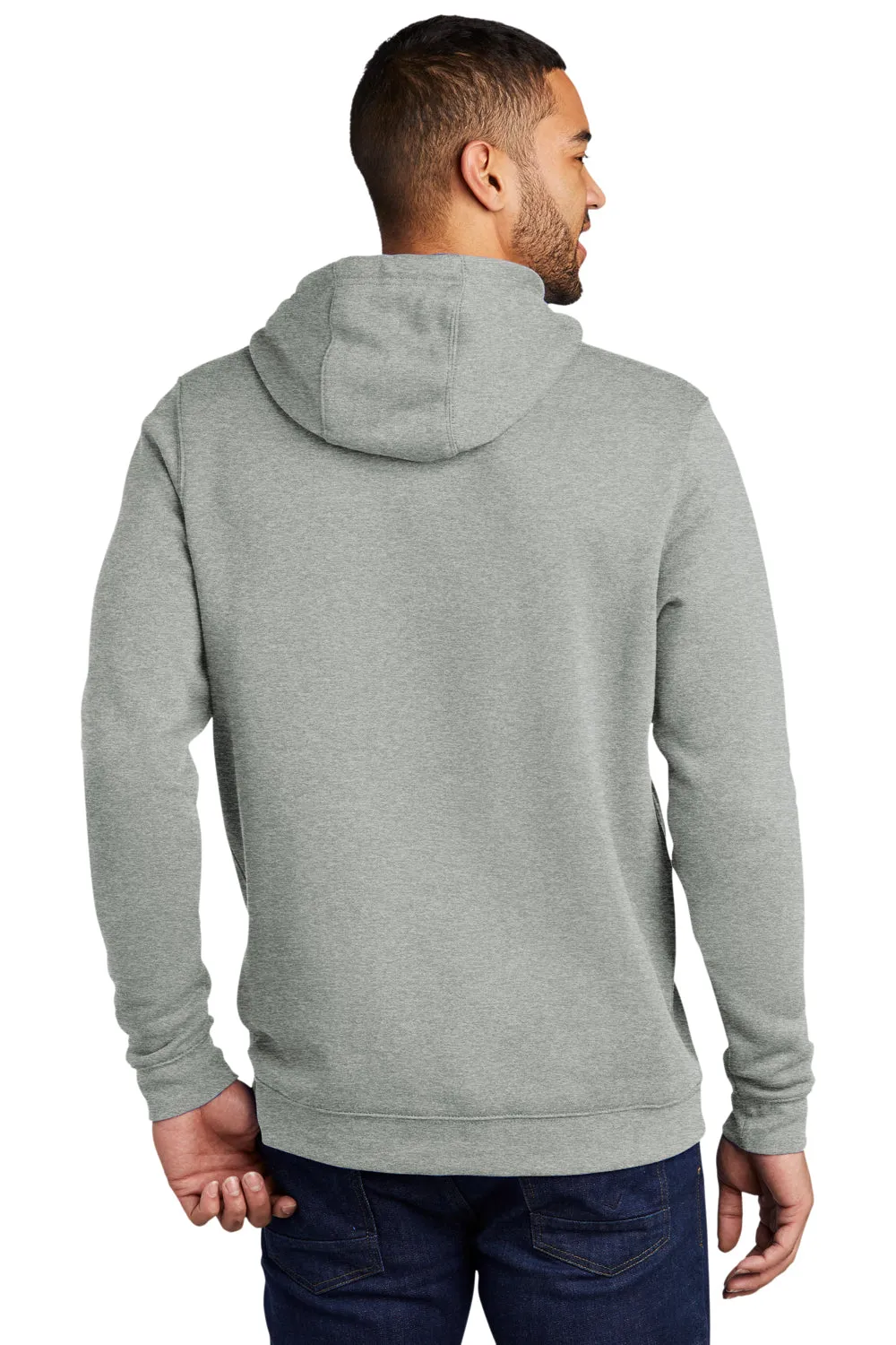 Nike Mens Club Fleece Hooded Sweatshirt Hoodie w/ Pouch Pocket - Heather Dark Grey