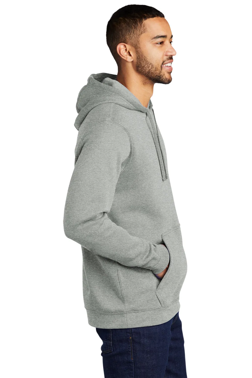 Nike Mens Club Fleece Hooded Sweatshirt Hoodie w/ Pouch Pocket - Heather Dark Grey