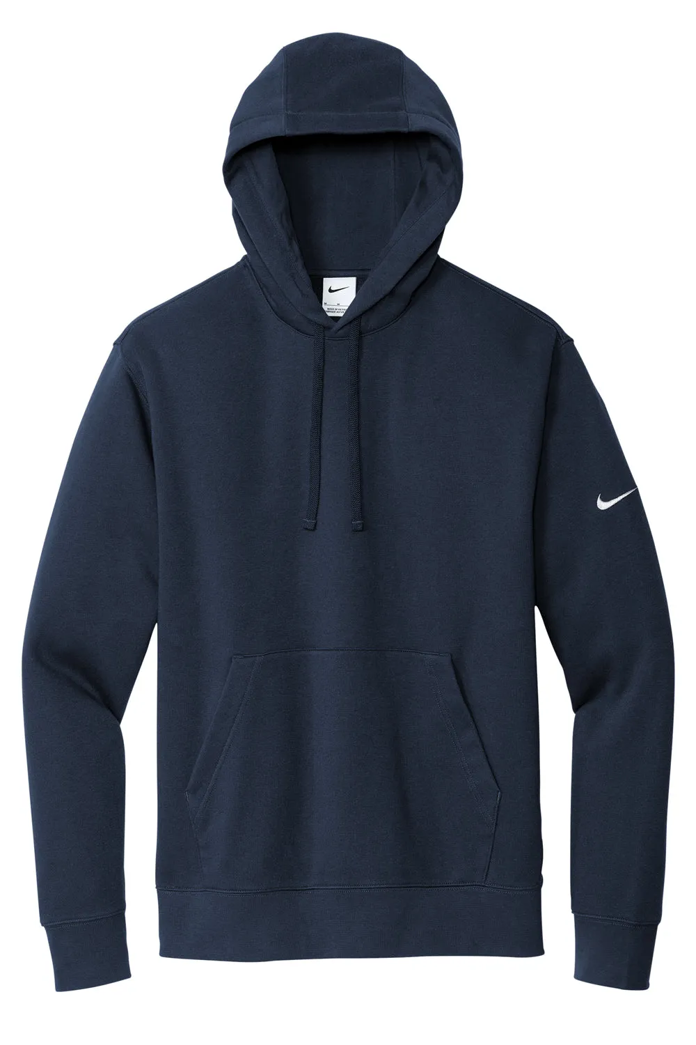 Nike Mens Club Fleece Hooded Sweatshirt Hoodie w/ Pouch Pocket - Midnight Navy Blue