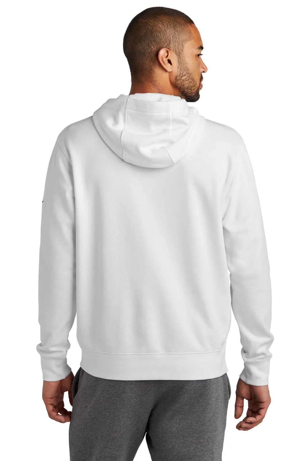 Nike Mens Club Fleece Hooded Sweatshirt Hoodie w/ Pouch Pocket - White