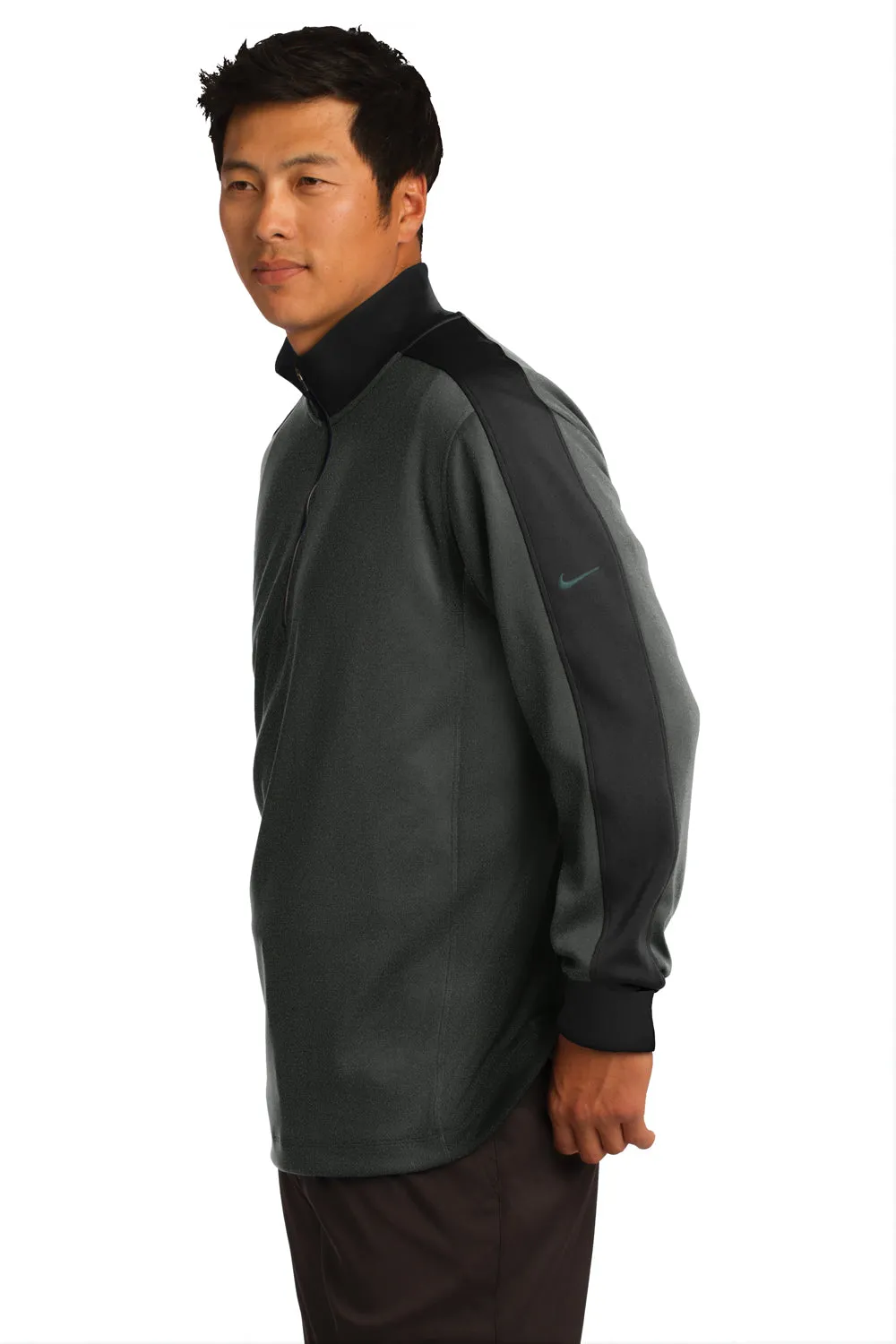 Nike Mens Dri-Fit Moisture Wicking 1/4 Zip Sweatshirt - Anthracite Grey/Black  Best hot sale Clothing Nike