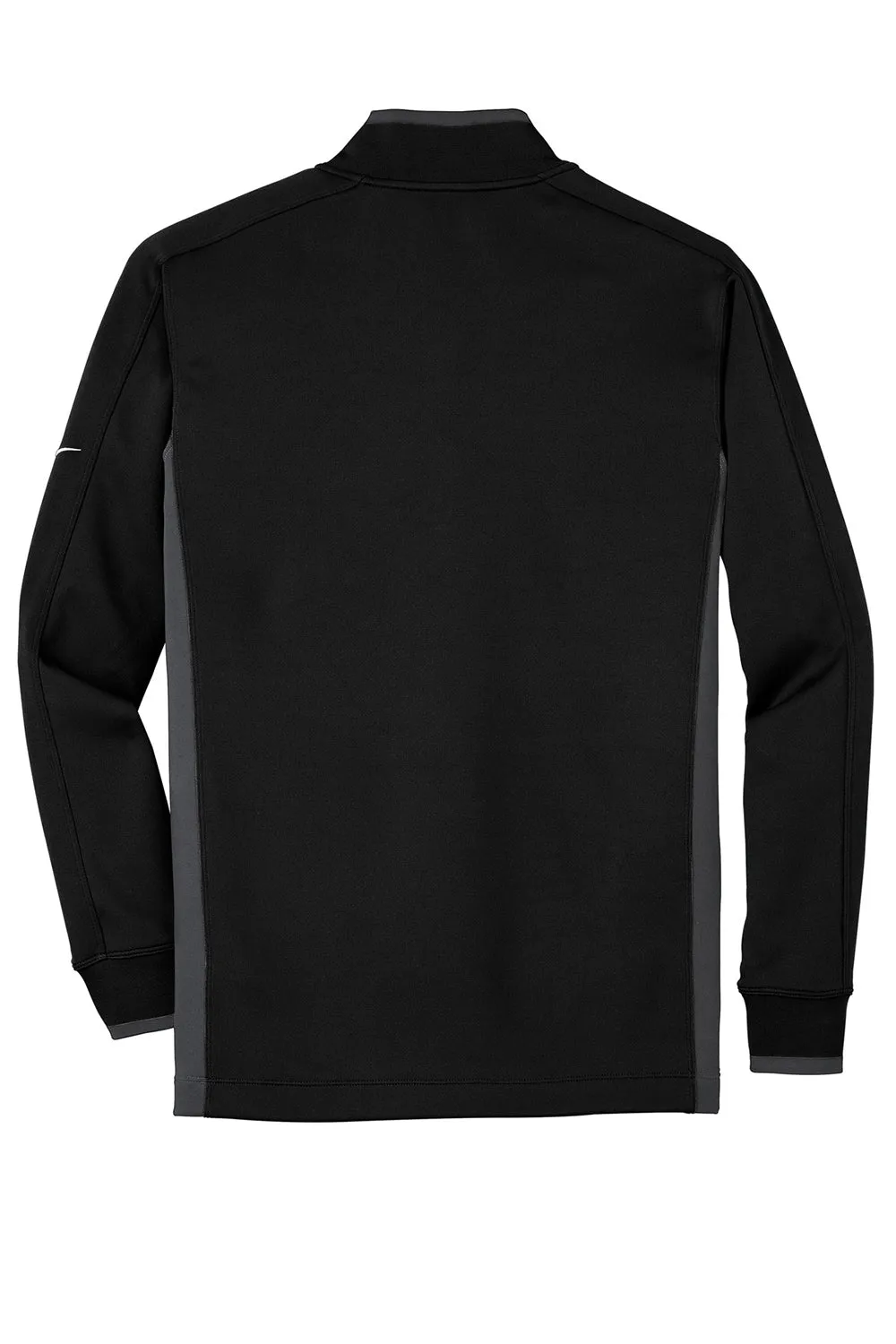 Nike Mens Dri-Fit Moisture Wicking 1/4 Zip Sweatshirt - Black/Dark Grey/White