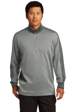 Nike Mens Dri-Fit Moisture Wicking 1/4 Zip Sweatshirt - Heather Grey/Dark Grey  Best hot sale Clothing Nike