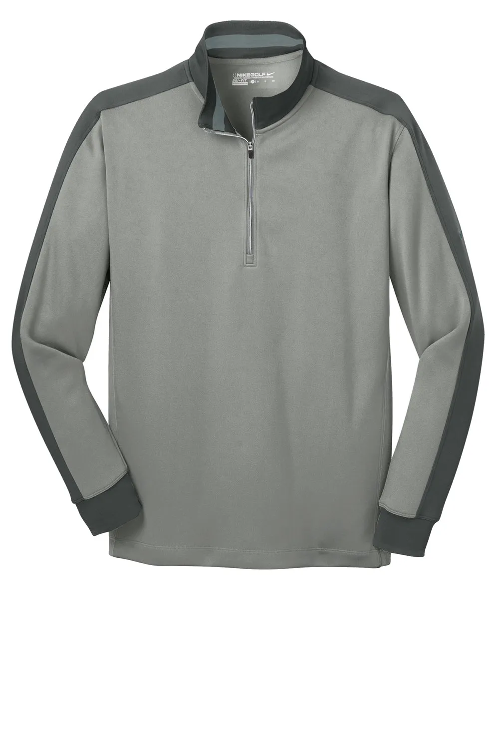 Nike Mens Dri-Fit Moisture Wicking 1/4 Zip Sweatshirt - Heather Grey/Dark Grey  Best hot sale Clothing Nike