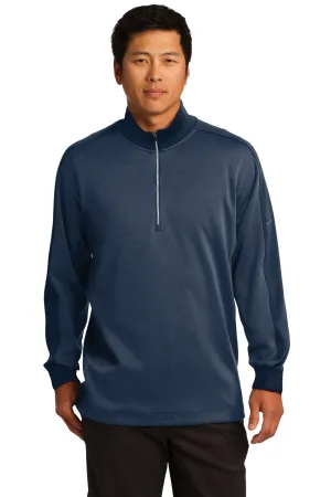 Nike Mens Dri-Fit Moisture Wicking 1/4 Zip Sweatshirt - Heather Navy Blue/Navy Blue  Best hot sale Clothing Nike