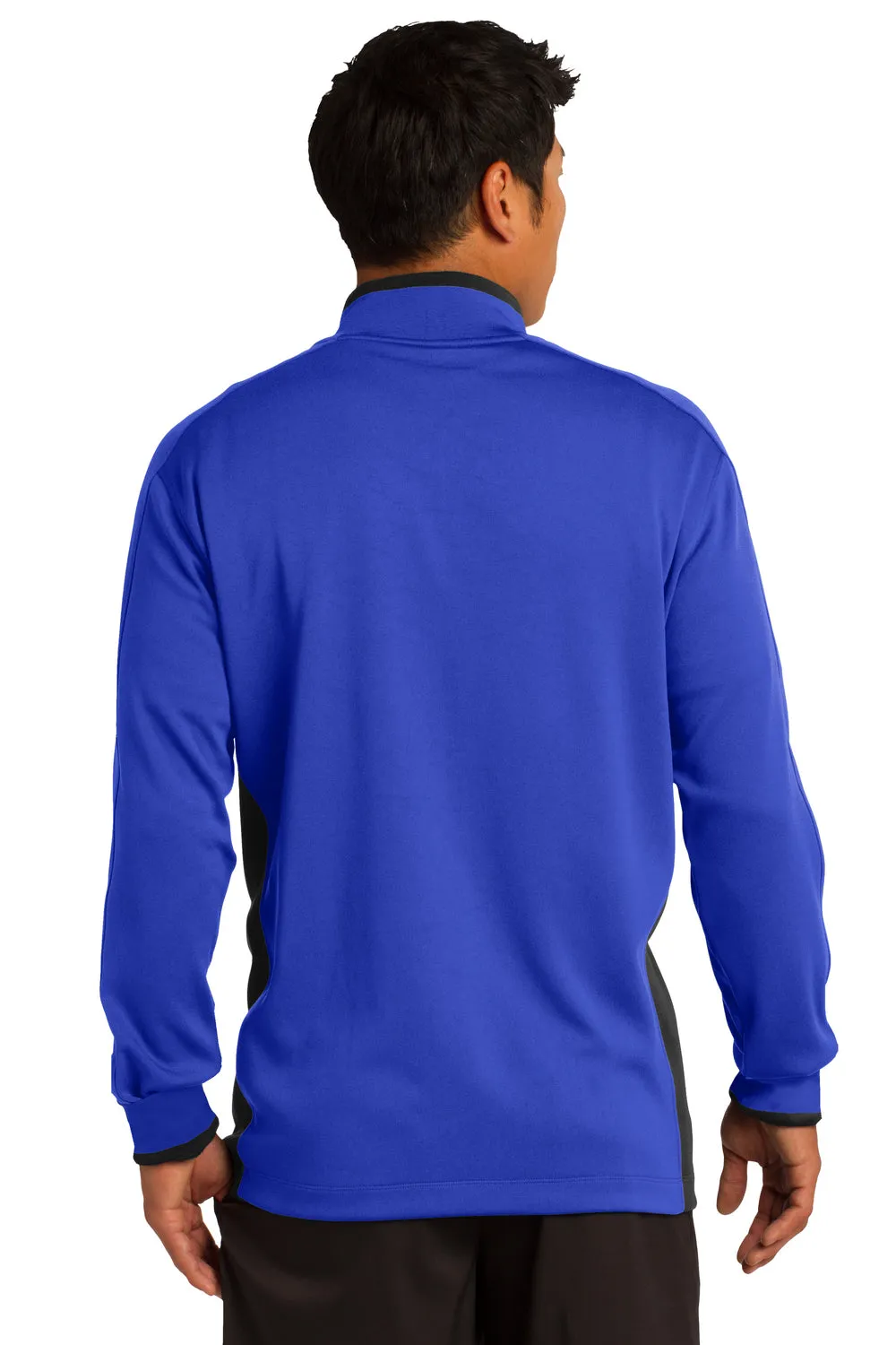 Nike Mens Dri-Fit Moisture Wicking 1/4 Zip Sweatshirt - Royal Blue/Black/White  Best hot sale Clothing Nike