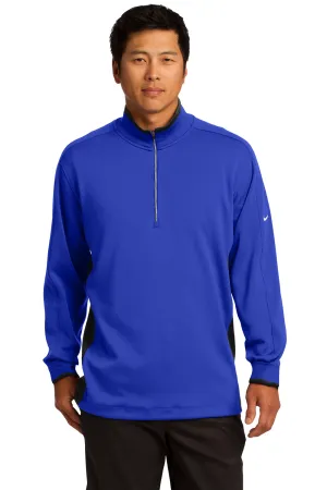 Nike Mens Dri-Fit Moisture Wicking 1/4 Zip Sweatshirt - Royal Blue/Black/White  Best hot sale Clothing Nike