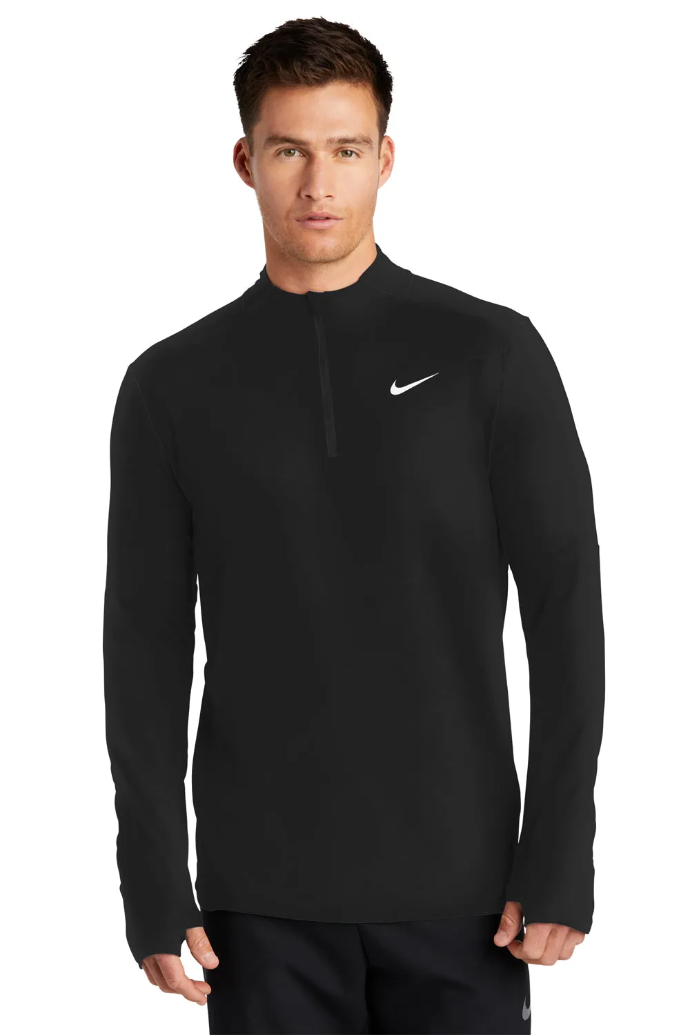 Nike Mens Element Dri-Fit Moisture Wicking 1/4 Zip Sweatshirt - Black