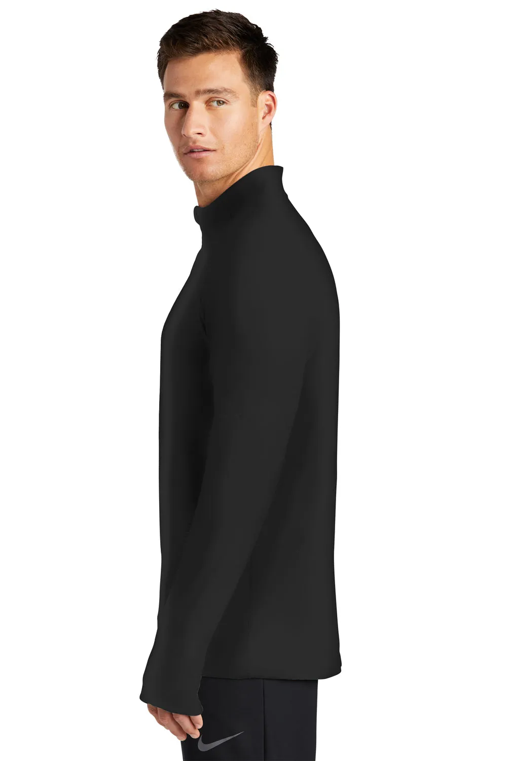 Nike Mens Element Dri-Fit Moisture Wicking 1/4 Zip Sweatshirt - Black